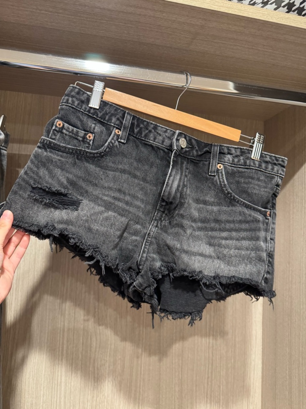 BDG Urban Outfitters Black Distressed Denim Shorts - Women